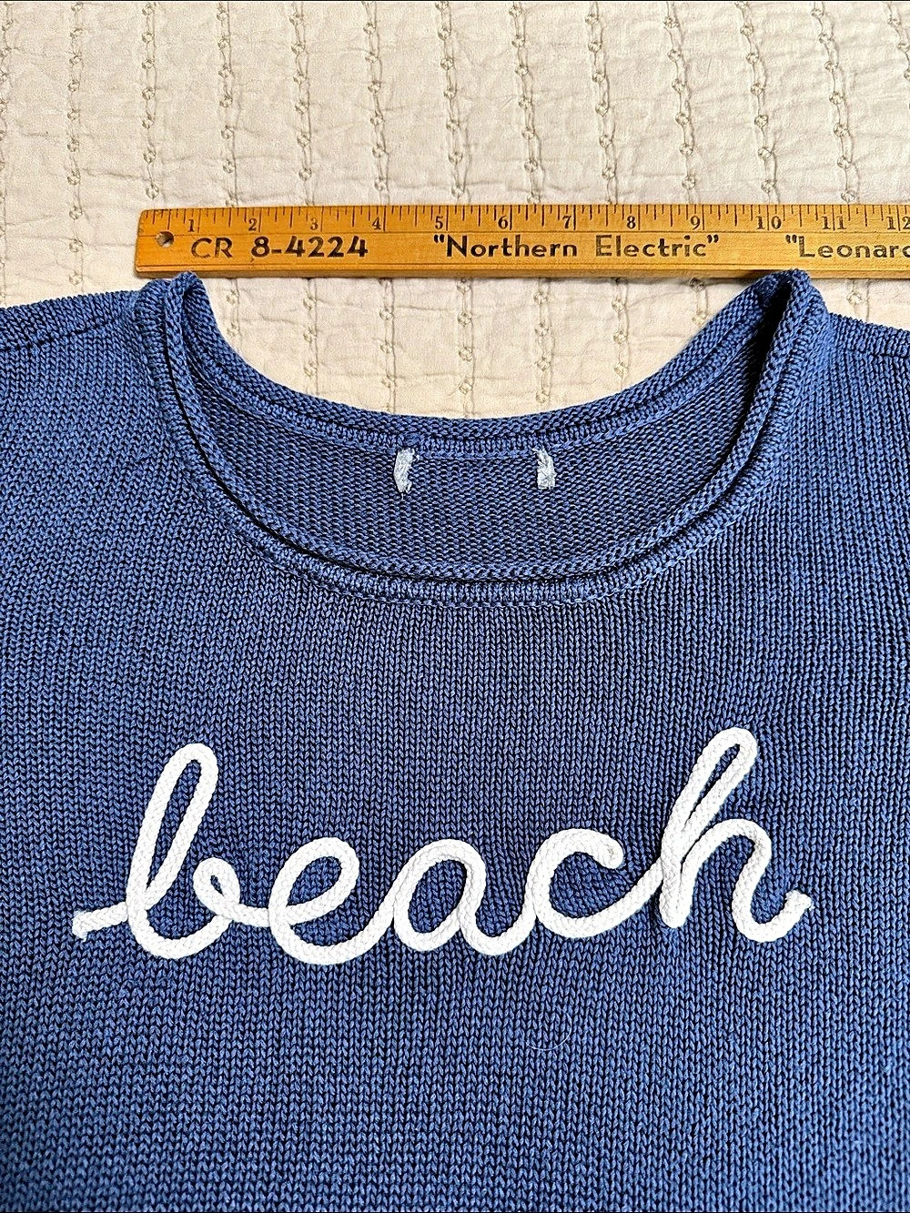 Blue Beach Sweater | Soft Knit Pullover | Coastal Boho | Lake & Vacation Style